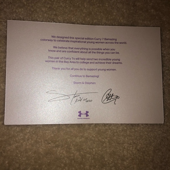 Curry 7 bamazing/ card singed by curry and Storm - Picture 5 of 7